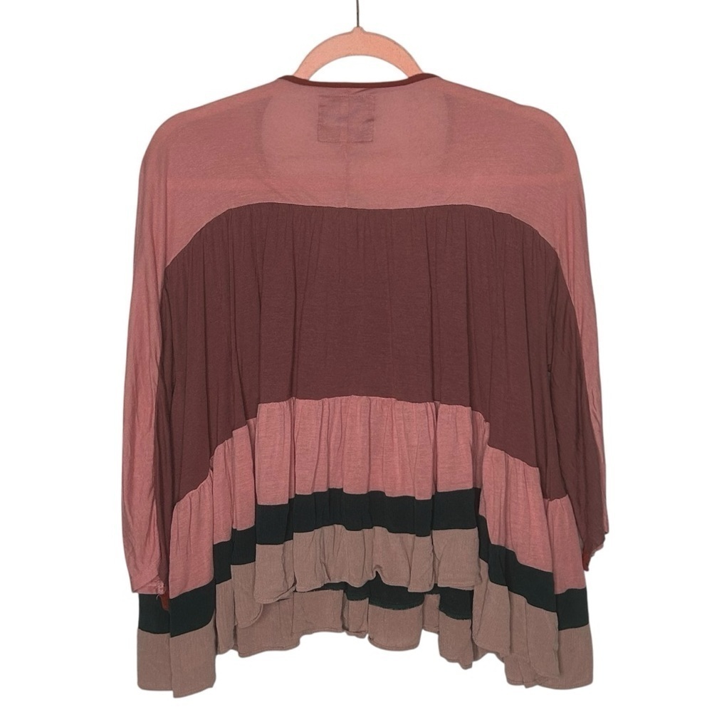 Anthropologie Meadow Rue Color Block Ruffle Top - Picture 5 of 15